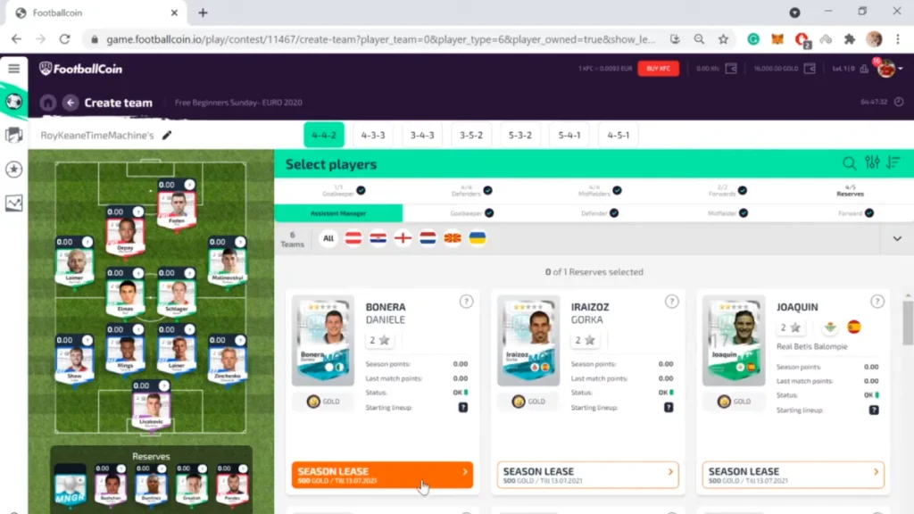 FootballCoin roda em navegadores